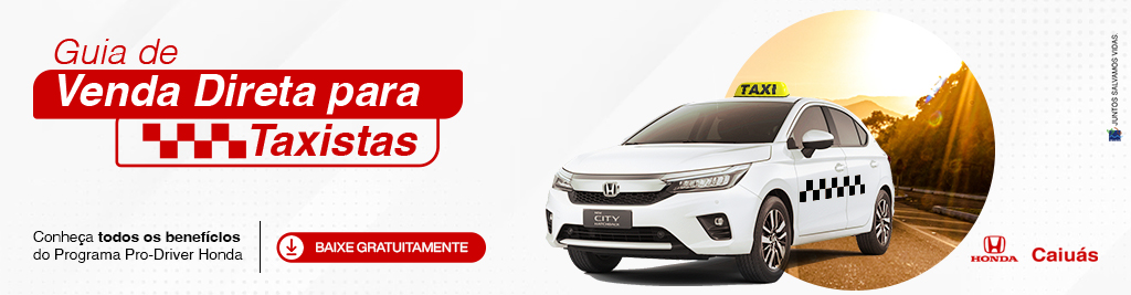 Banner para o guia de vendas direta para taxistas da Honda Caiuás